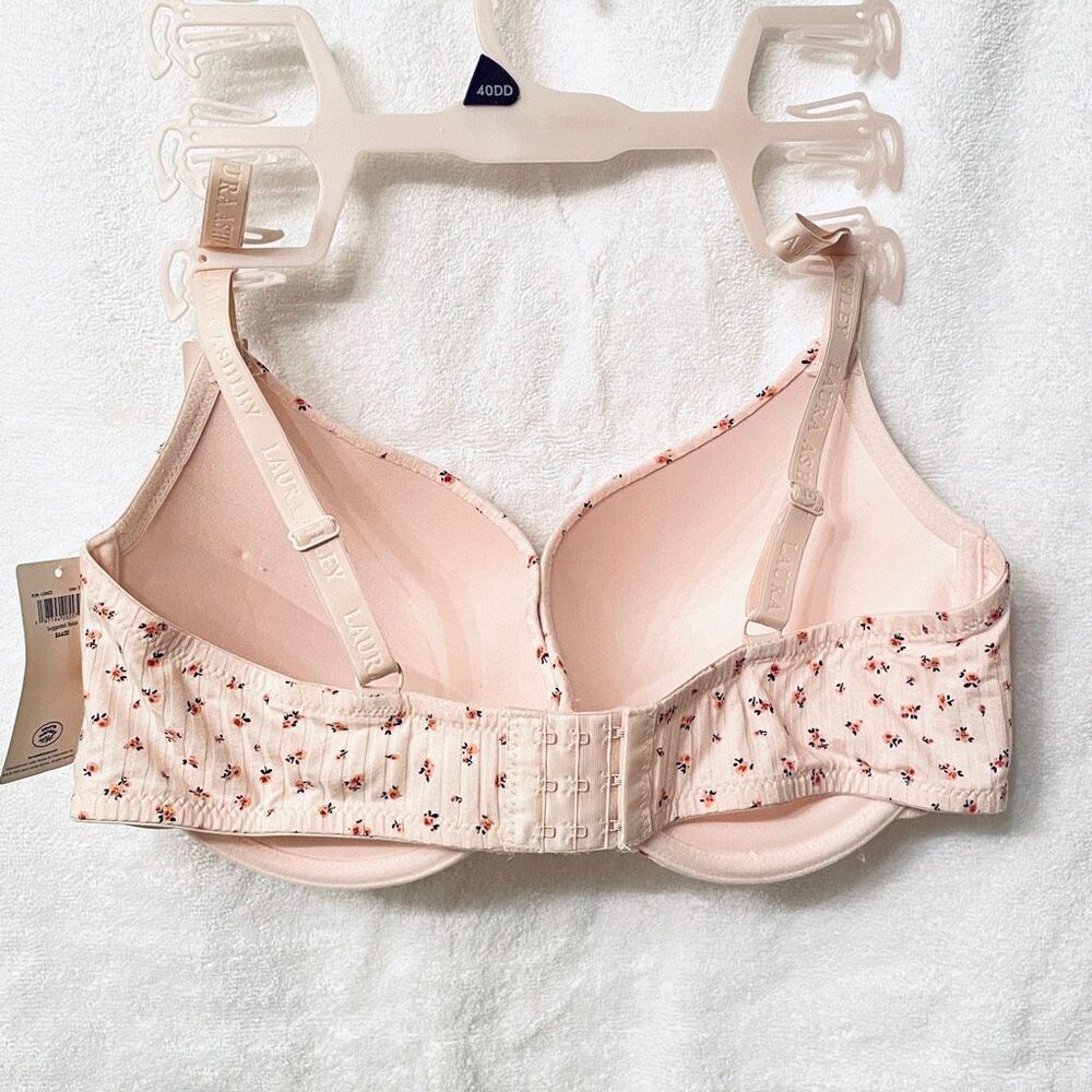 NWT 3 Laura Ashley 42D Comfort Push Up Soft Floral Cream Grey Underwire Bras - Picture 5 of 16